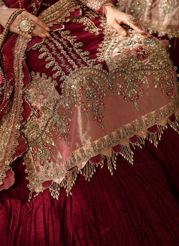 Exquisite Embroidered Raw Silk/Organza Ensemble with Luxury Hand Embellishments