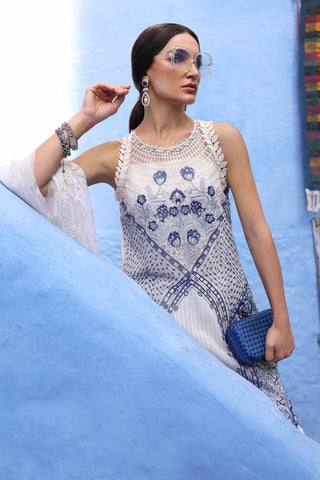 3 Piece Unstitched Embroidered Lawn Suit - D-2510-A