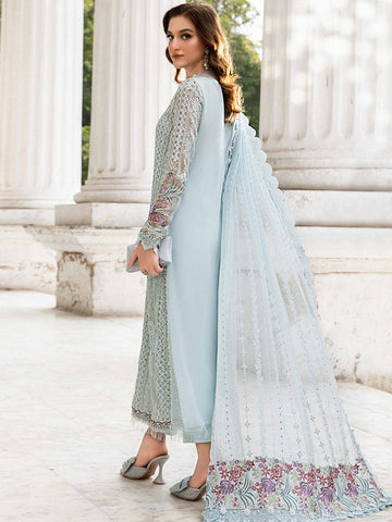 Chiffon 3 Piece Unstitched Aqua MPC-24-103