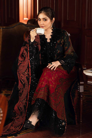 Embroidered Velvet Suit | DL-1204