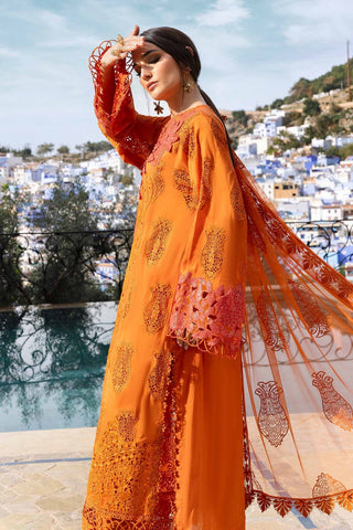 3 Piece Unstitched Embroidered Lawn Suit - D-2505-B