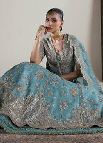 Suffuse Sky Wedding Edition – Chiffon Bridal Lehenga with Embellished Choli & Dupatta
