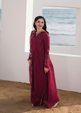 Sahil Embroidered Luxury Lawn 3 Pcs Suit QLK26US SA-14 Nelam - Summer