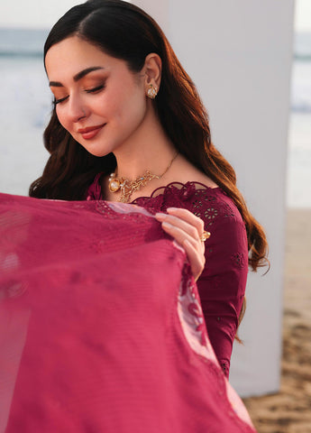 Sahil Embroidered Luxury Lawn 3 Pcs Suit QLK26US SA-14 Nelam - Summer