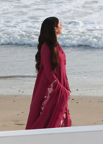 Sahil Embroidered Luxury Lawn 3 Pcs Suit QLK26US SA-14 Nelam - Summer