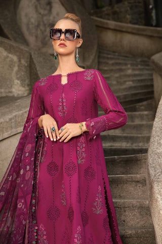 3 Piece Unstitched Embroidered Cambric Suit | MPT-2303-B