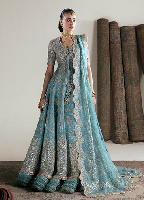 Suffuse Sky Wedding Edition – Chiffon Bridal Lehenga with Embellished Choli & Dupatta
