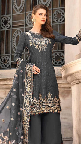 Unstitched Embroidered Cotton Satin Suit | CST-804